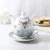 Import Wholesale tea kettle flower decal tea pot set tea cup set teapot and cup in one with bone china material from China