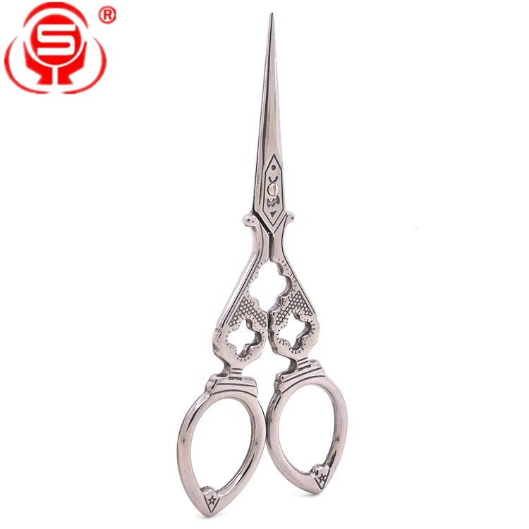 Wholesale Vintage Style Professional Practical Stainless Steel Household Sewing Scissors