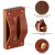 Import wholesale wood business card holder solid black walnut  wooden base elegant genuine leather card stand from China