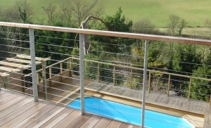 wire handrails and kits stainless steel cable railing balustrade for terrace wire cable railing