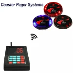 Wireless paging system coaster pager wireless calling system table buzzer for restaurant