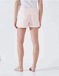 Women 100% Cotton Pink Gingham Pyjamas Sleep Shorts