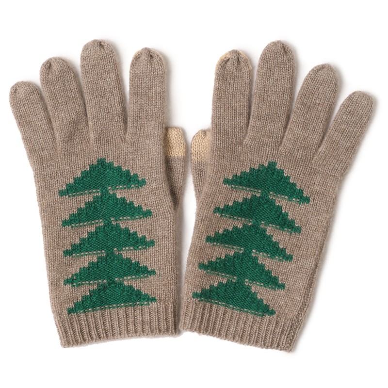 Women&amp;Men Winter Cashmere Five-finger Gloves Screen Touch Function Cashmere Knitted Mittens