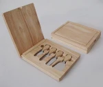 Wood Cheese Cutting tools, cheese knife set with cutting board