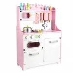 Wooden kitchen toy 3D Puzzle Jigsaw Wooden Toys For Children Intelligence Kids Children Pink kids kitchen set toy