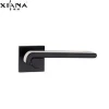 XIANA hot sale American style modern luxury leather zinc alloy black door lever locks handles interior