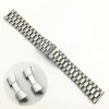 Yunse Factory Direct Custom Solid 316L Stainless Steel Watch Bracelets Curved End Full Sizes  Metal Watch Replacements Chain