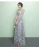 Import ZHF282 2018 New Elegant flower chiffon long sleeves long evening party dress from China