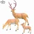 Zoo theme park outdoor decor 5years warranty fiberglass resin led reindeer animals statues lights