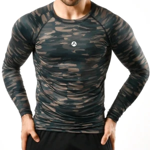 AB Men Athlete Skin Fitted Sublimation High Quality OEM Compression Shirt STY # 03