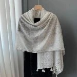 custom logo knitted fashion woman scarf wrap lightweight