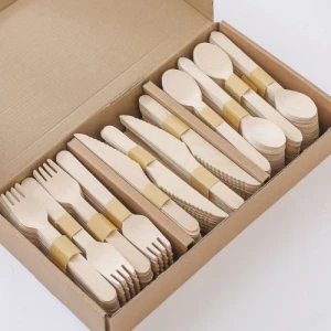 disposable wooden cutlery wooden spoon wooden fork wooden knife