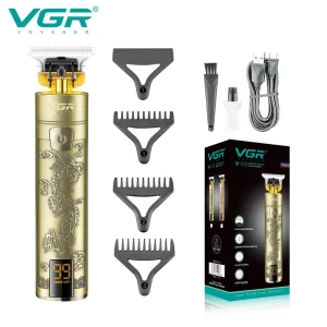 VGR V-076 Rechargeable Quick Charge Cordless Metal Hair Clipper Beard Trimmer Professional Electric Hair Trimmer for Men