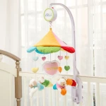 Baby crib ring music Rotating bed bell baby comfort toy plush bed bell newborn fabric bed hanging rattle Baby mobiles