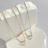 Simple Style Necklaces Fashion Hollow Heart Snake Chain Pendant Necklaces For Women