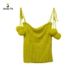 Yellow knitted sweater vest