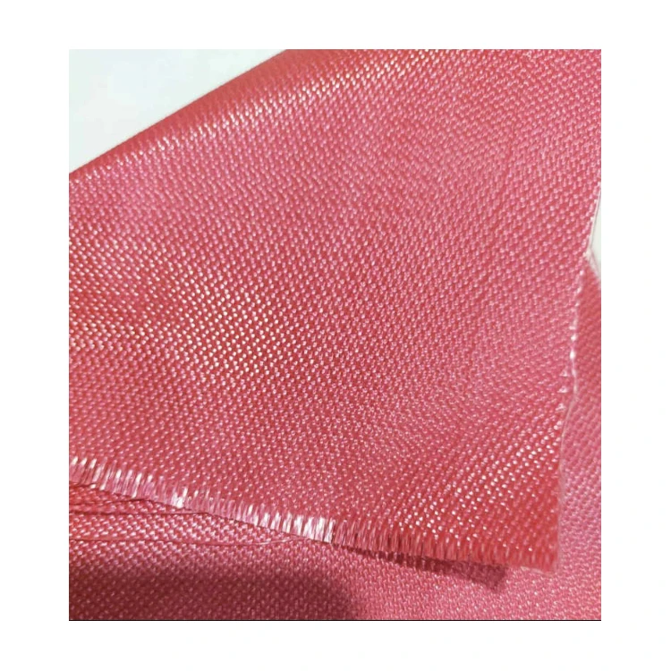 0.4mm Red High Temperature Woven Roving Fiberglass Mesh Fiber Glass Fabric fireproof cloth material