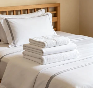 High Density Star Hotel Complete Bedding Suite 100% Cotton Custom Logo Accepted