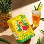 YZB all in one boba tea INSTANT BOBA-Zero Calorie  Pineapple Green Tea Flavor