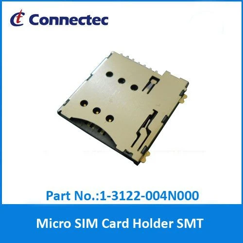 Buy Micro Sim Push Push Type 6pin Sim Card Holder 6 Pin W/sw from ...