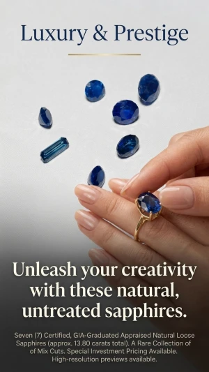 Natural, Untreated loose sapphire gemstones