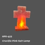 crucifix shape pink salt lamp