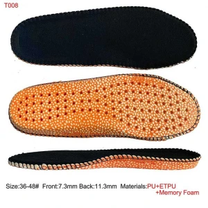 Shoema Safety PU Etpu Popcorn Shoe Insoles with Memory Foam for Making Safety Shoe