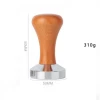 Durable Espresso Tamper Espresso Machine with Mat Professional Barista Espresso Wooden Hand Coffee Tamper