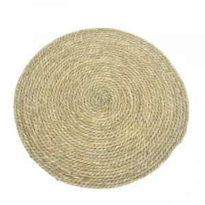 Natural Round Braided Water Hyacinth Weave Placemat