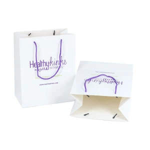 Custom Printed  Logo Packaging Gift  Shopping Paper Bag for health products