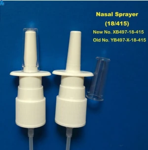 Metered Dosage Nasal Spray Pump Snap-on Closure 18mm Plastic Sprayer Pump Pharmaceutical Packaging for OTC