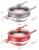 Import 32cm Titanium Gold Whale Micro-Pressure Wok, Hibiscus Purple & Light Crimson Pink With Lid & Steaming Rack from China