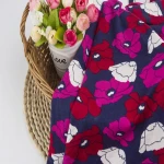 Rayon printed knitted jersey fabric spandex