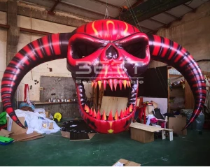 Hanging Party stage decoration inflatable Halloween skulls Skeleton Share for club pub event