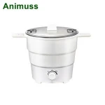 100-240V Multi-function Electric Hot Pot Folding Portable Electric Skillet Travel Leisure Dormitory Household Electric Kettle
