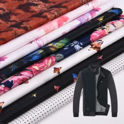100% Polyester Plain Floral Digital Printing Taffeta Fabric for Clothing Lining