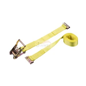 12 Feet Yellow E-Track Ratchet Strap Loading Straps Tie Down Straps With E fitting E hook