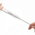 12 Inch Stainless Steel Nylon Flexible Bent Clean Glass Drinking Straw Brush