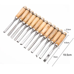 12 Pcs/bag Carving Chisel Sharp Woodworking Tools Crrying Case Manual Wood Carving Hand Tools Set For Carpenteras