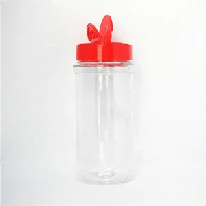 16oz PET plastic pepper bottle spice jar salt shakers seasoning shaker bottles spices container with lids