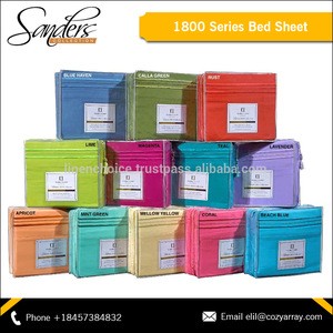 1800 Series Bright Color Collection Soft Microfiber Fitted Bed Sheet