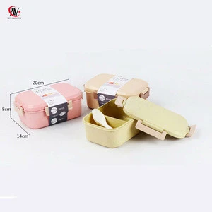 2 COMPARTMENTS adult storage boxes bins plastic bamboo fiber lunch box heated