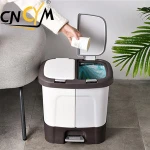2 compartments indoor trash cans garden recycling waste bins