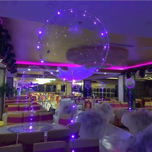 2017 Inflatable Multi Color Lights String 18 inch Round Helium Balloons Outdoor Party Flashing Bobo LED balloons For Christmas