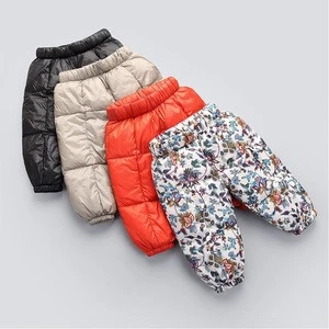 2018 high quality down pants new baby boy down  warm outside wearing outdoor pants