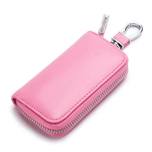 2018 hot sale customize genuine leather keychain car key holder wallet
