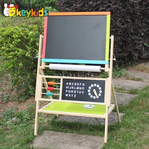 2018 wholesale kids wooden blackboard and easel, new design child wooden blackboard and easel, best blackboard and easel W12B103