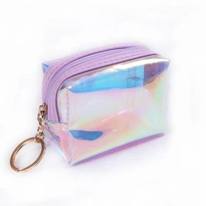 2019 Cosmetic bag nylon CD shiny frame wallet pencil case handbag small cosmetic pvc bag