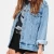 Import 2019 New Arrival OEM Wholesale Fashion Ripped Distressed Cropped Denim Ripped Denim Jacket for Women And Men from Pakistan
