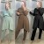 Import 2020 Latest Design Islamic Clothing Turkish Caftan Arab Robe Jilbab Women Two Piece Pants Suits Fashion Muslim Kaftan from China